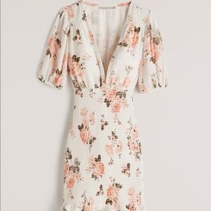 Abercrombie smocked waist mini dress